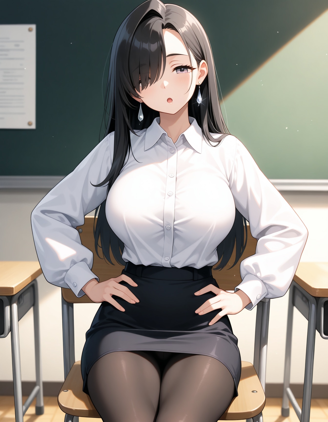 先生の話聞いてる〜？ | の人気AIイラスト・グラビア