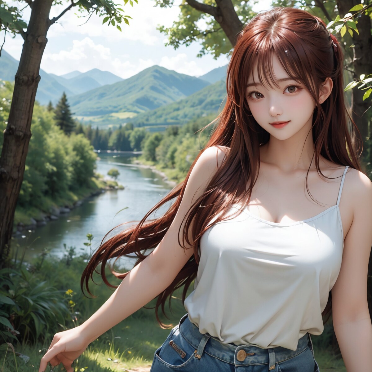 大自然と少女