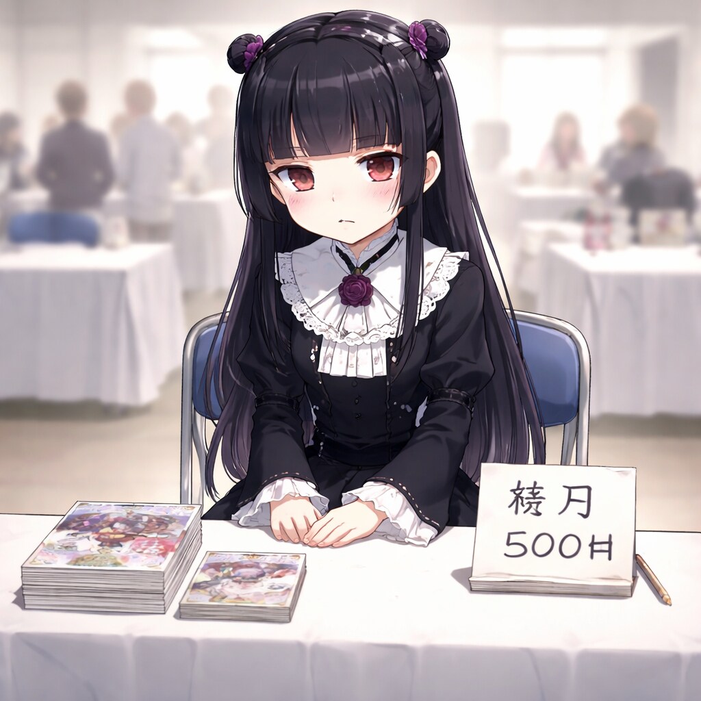 弱小売り子　黒猫