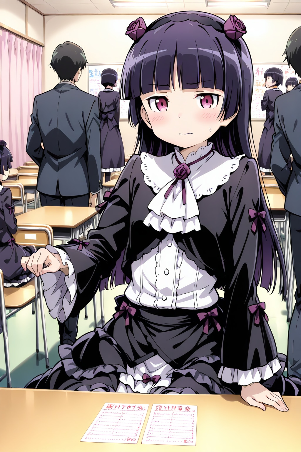 弱小売り子　黒猫