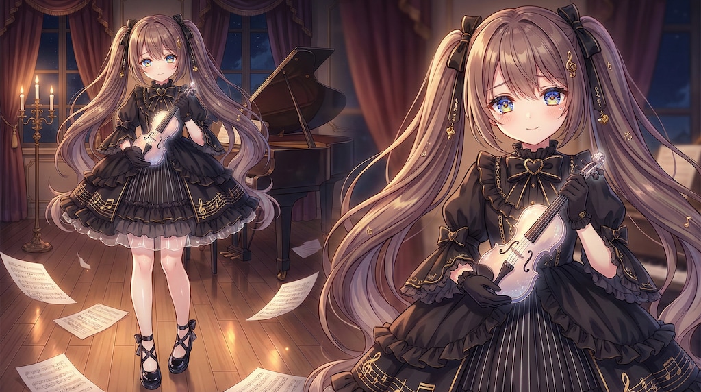 残響の調べに濡れた琥珀の夜曲少女