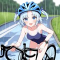 雨の日でもサイクリング 2枚目