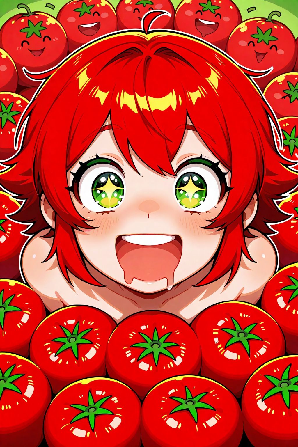 トマト大好き少女