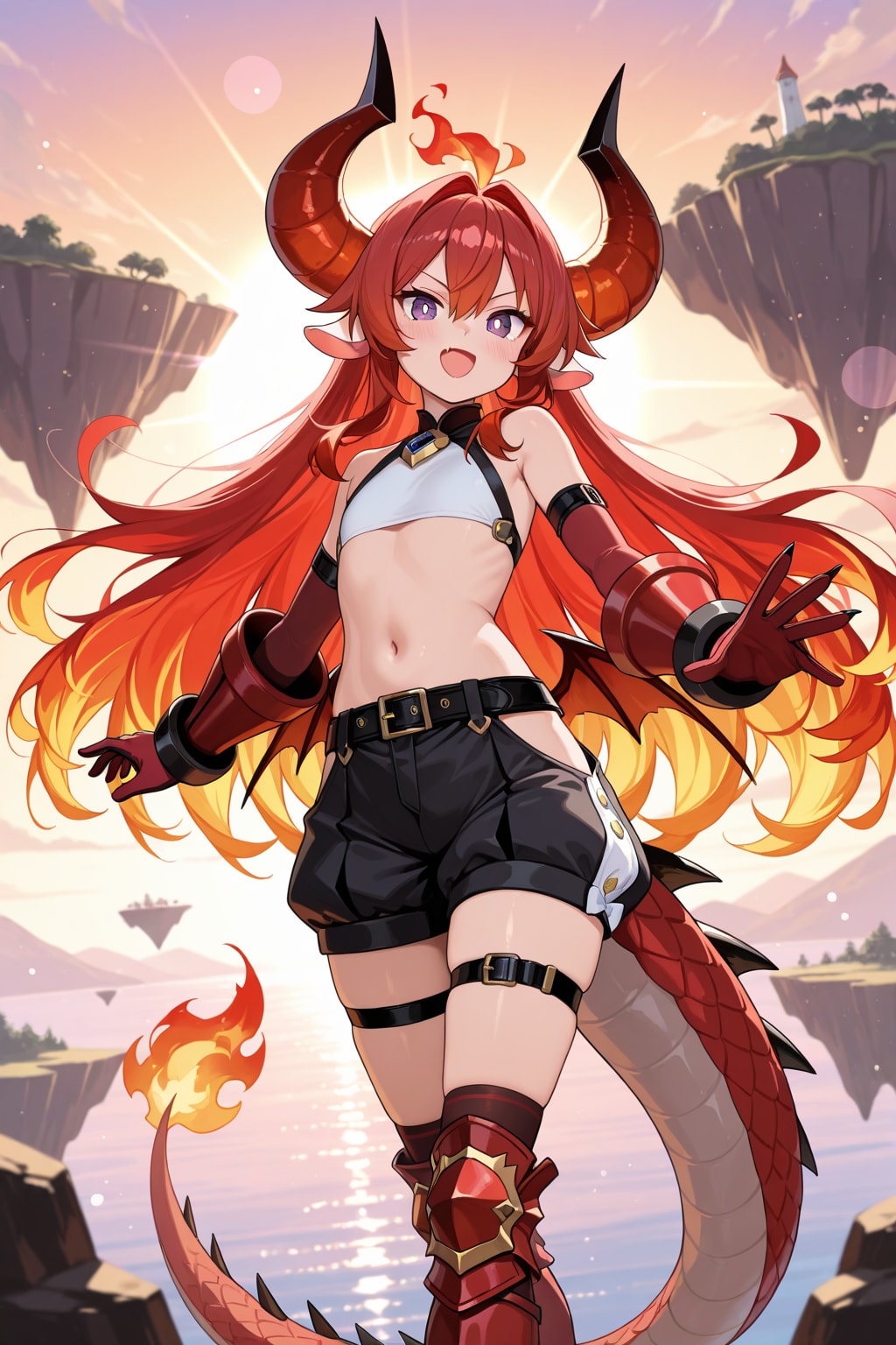 【借】浮島に佇むアゼロア(紅)ちゃん