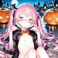 ピンク髪少女のハロウィン(R18) 3枚目