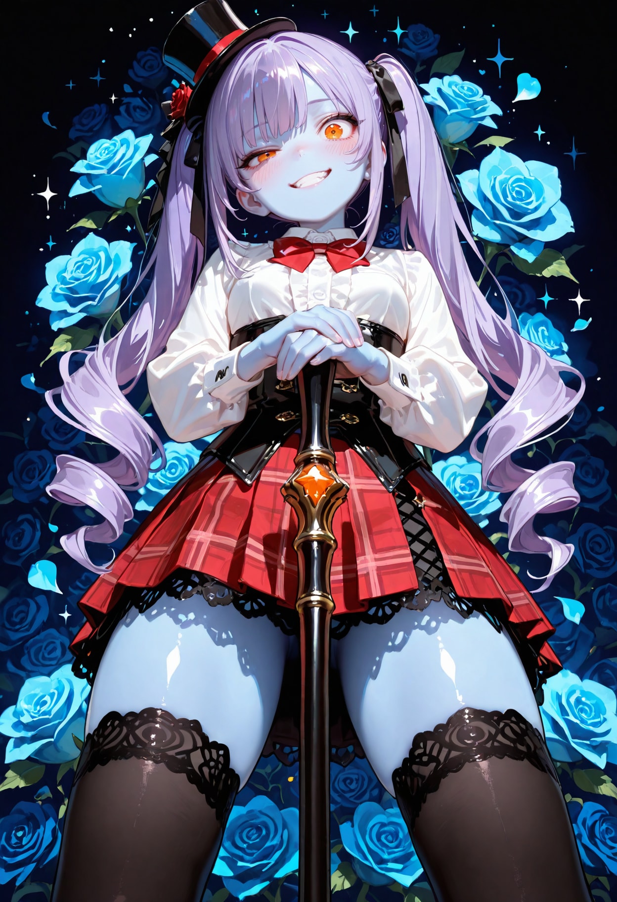 シルクハットな青薔薇。 | の人気AIイラスト・グラビア