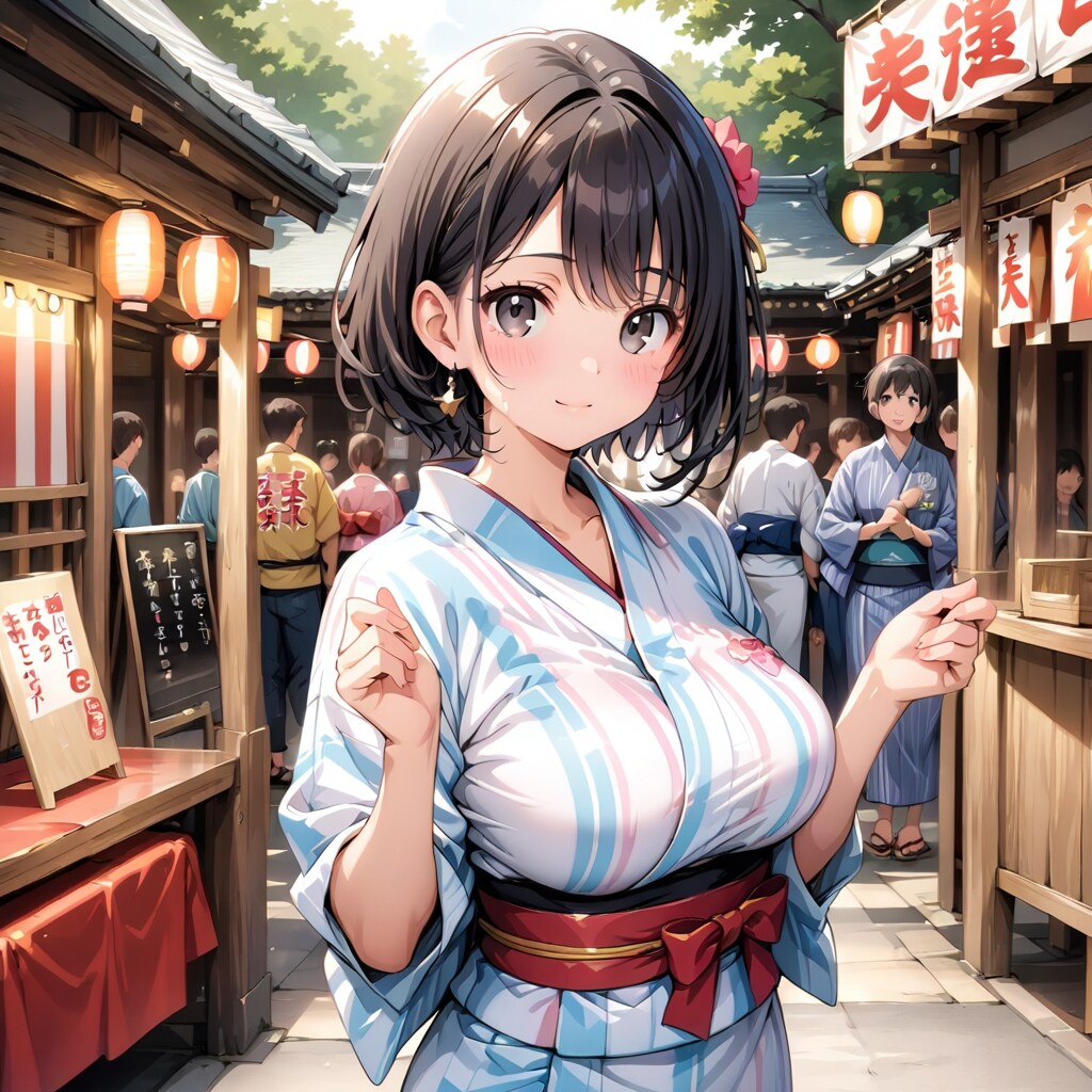 夏祭り楽しかったね。 | の人気AIイラスト・グラビア