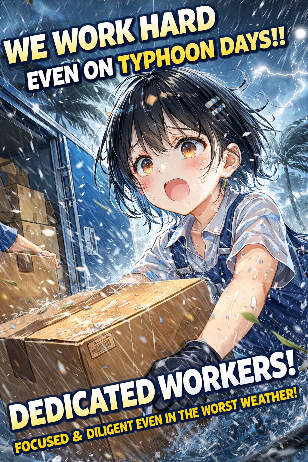 台風の日でも一生懸命働きます！！（働きました！！）
