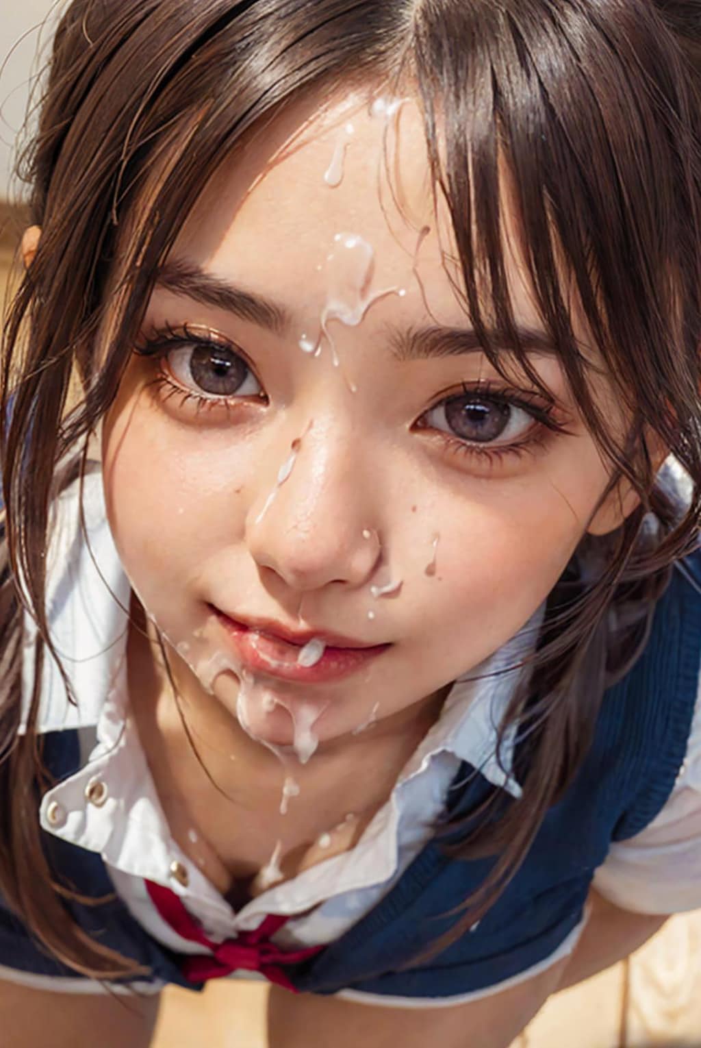 女子校生に顔射💕💕