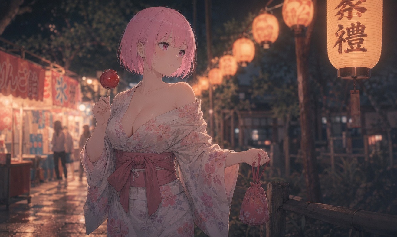 お祭りピンクちゃん🎆