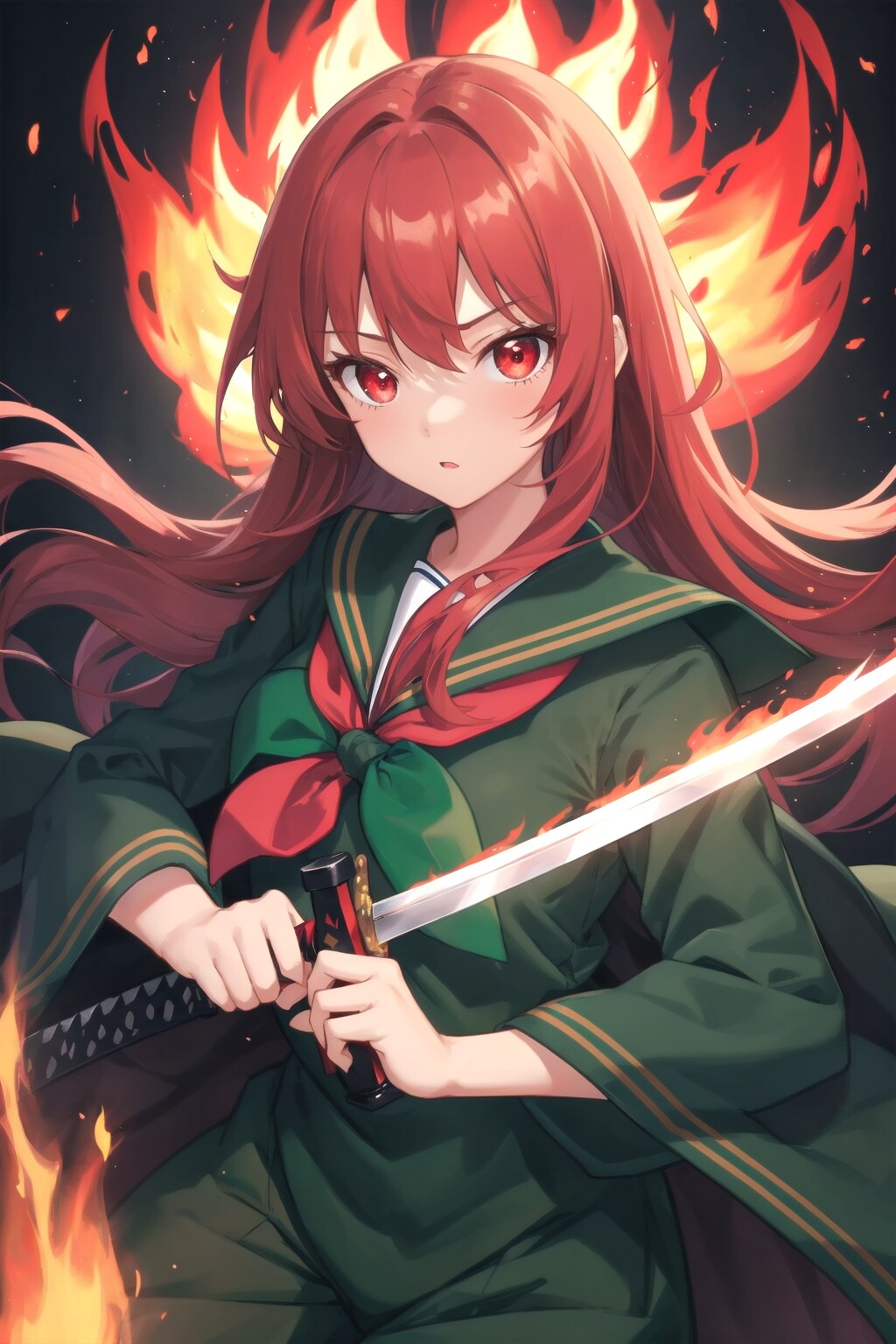 [字入答え]赤髪で灼眼の女の子