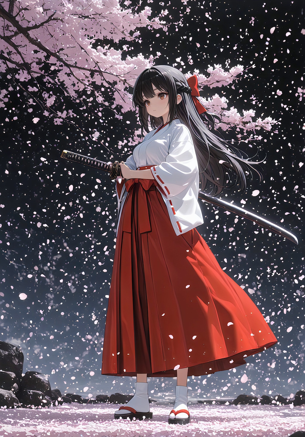 舞い散る花に、剣を添えて