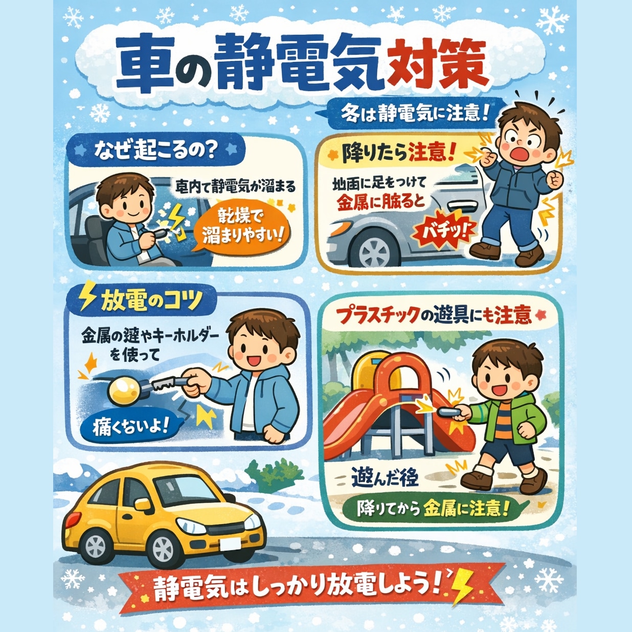 冬の静電気対策