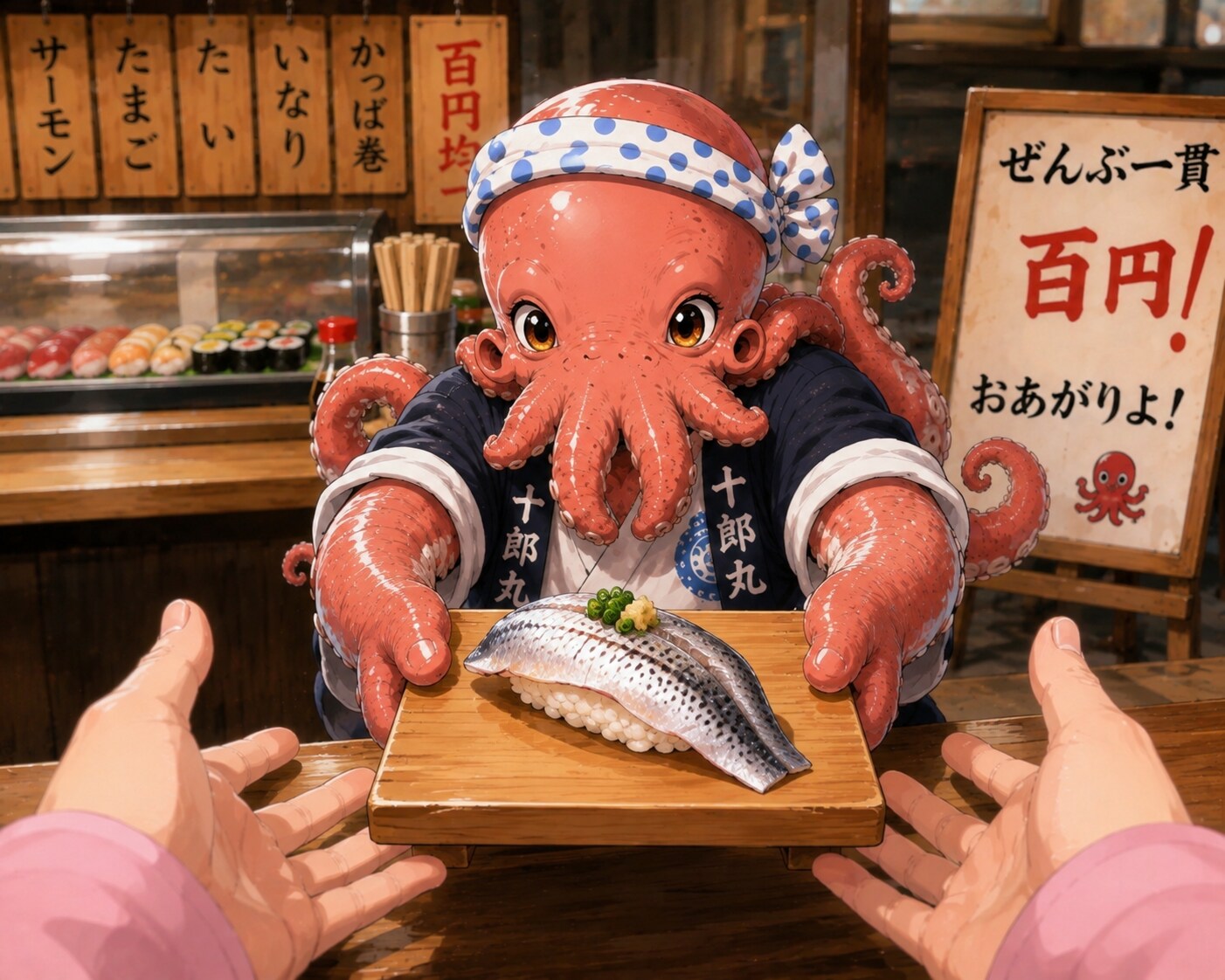 百円鮨『十郎丸』と参謀部LINE | の人気AIイラスト・グラビア