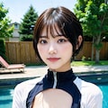 青水着Loraでポロリ 11枚目