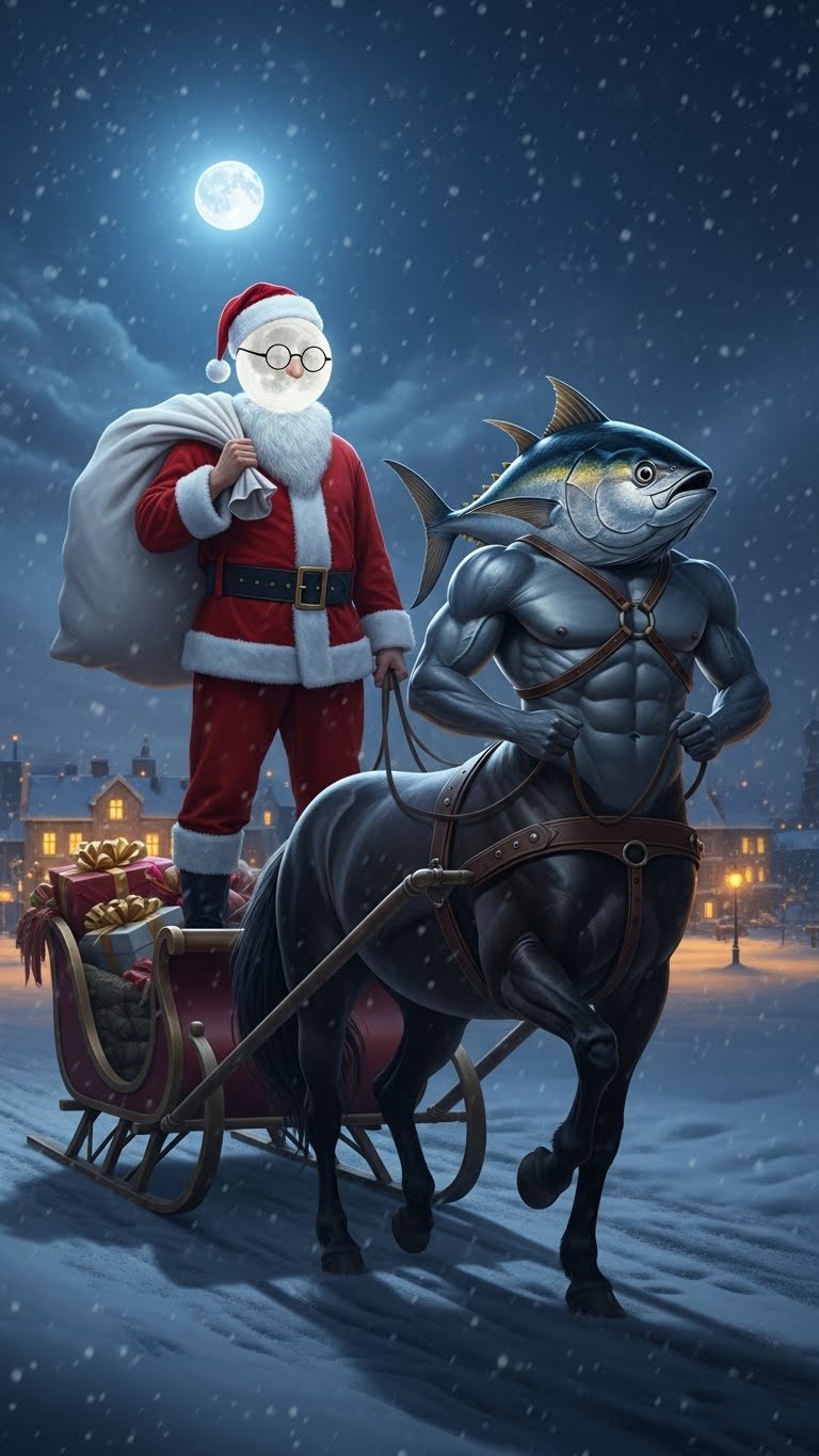 🌕サンタと🐟トナカイ | の人気AIイラスト・グラビア