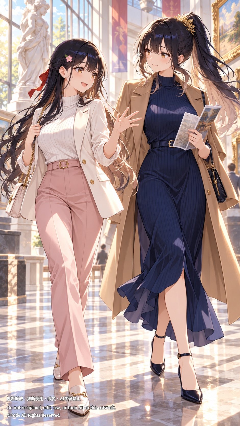 🖼️ 神楽さんとアマテラスさん、美術館を歩いて | の人気AIイラスト・グラビア