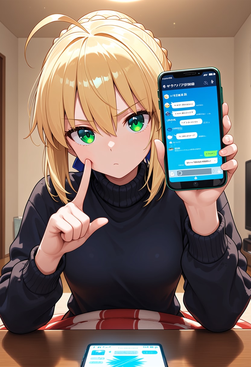初めてのスマホに悪戦苦闘 | の人気AIイラスト・グラビア