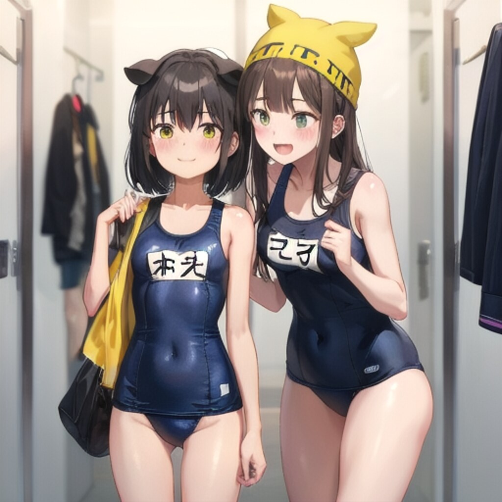 ケモ耳娘のスク水！