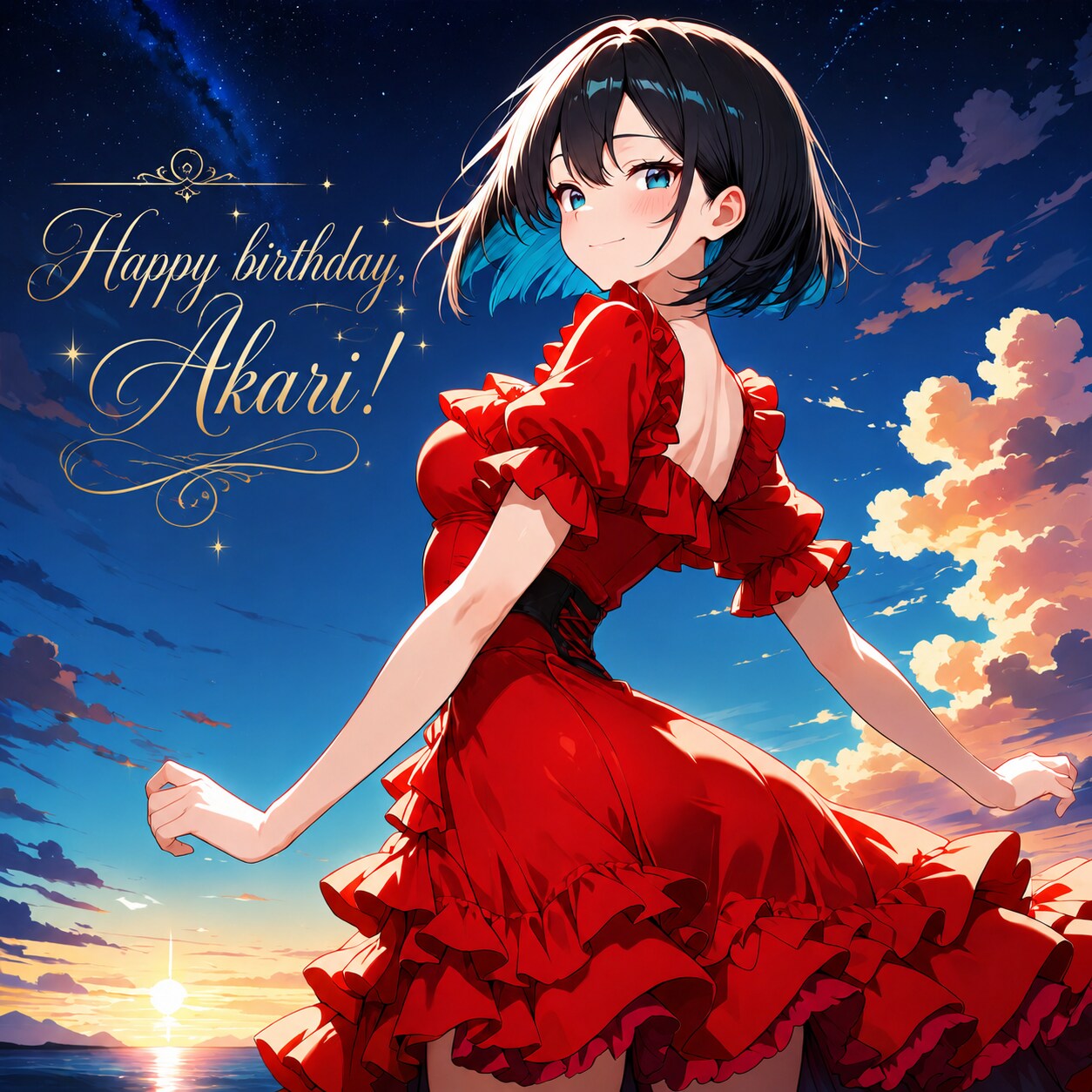 【誕生日FA】餅家の神代あかりさん | の人気AIイラスト・グラビア