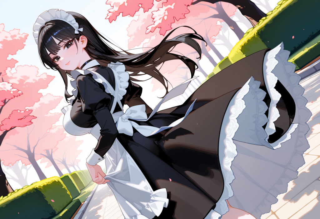 スカートひらりひらり