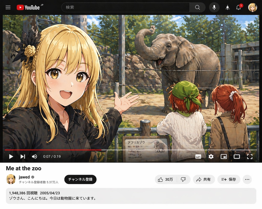 4月23日はyoutube最初の動画の投稿日