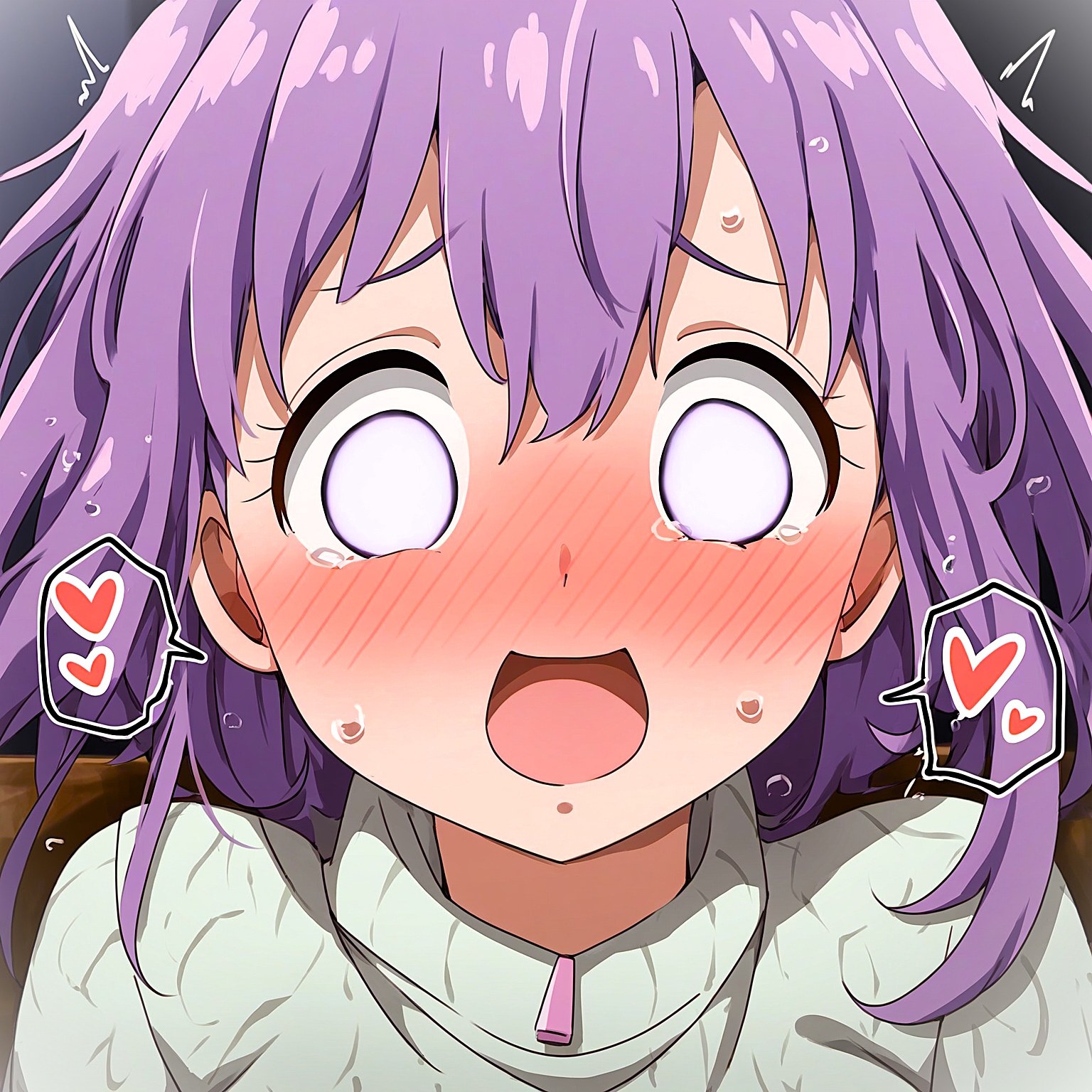 我慢できなくなった顔