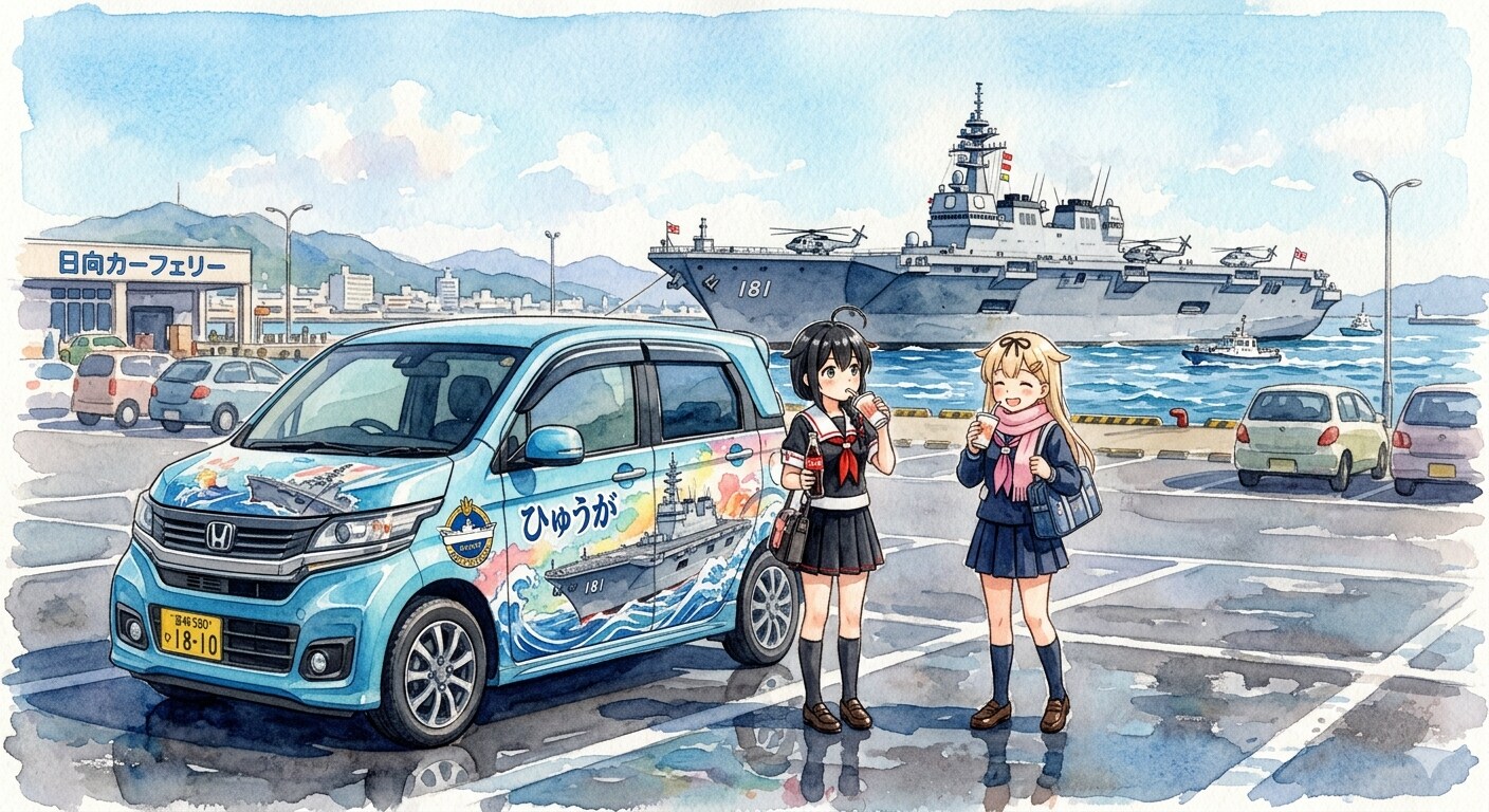 日向カーフェリー港（ホンダNWGN）