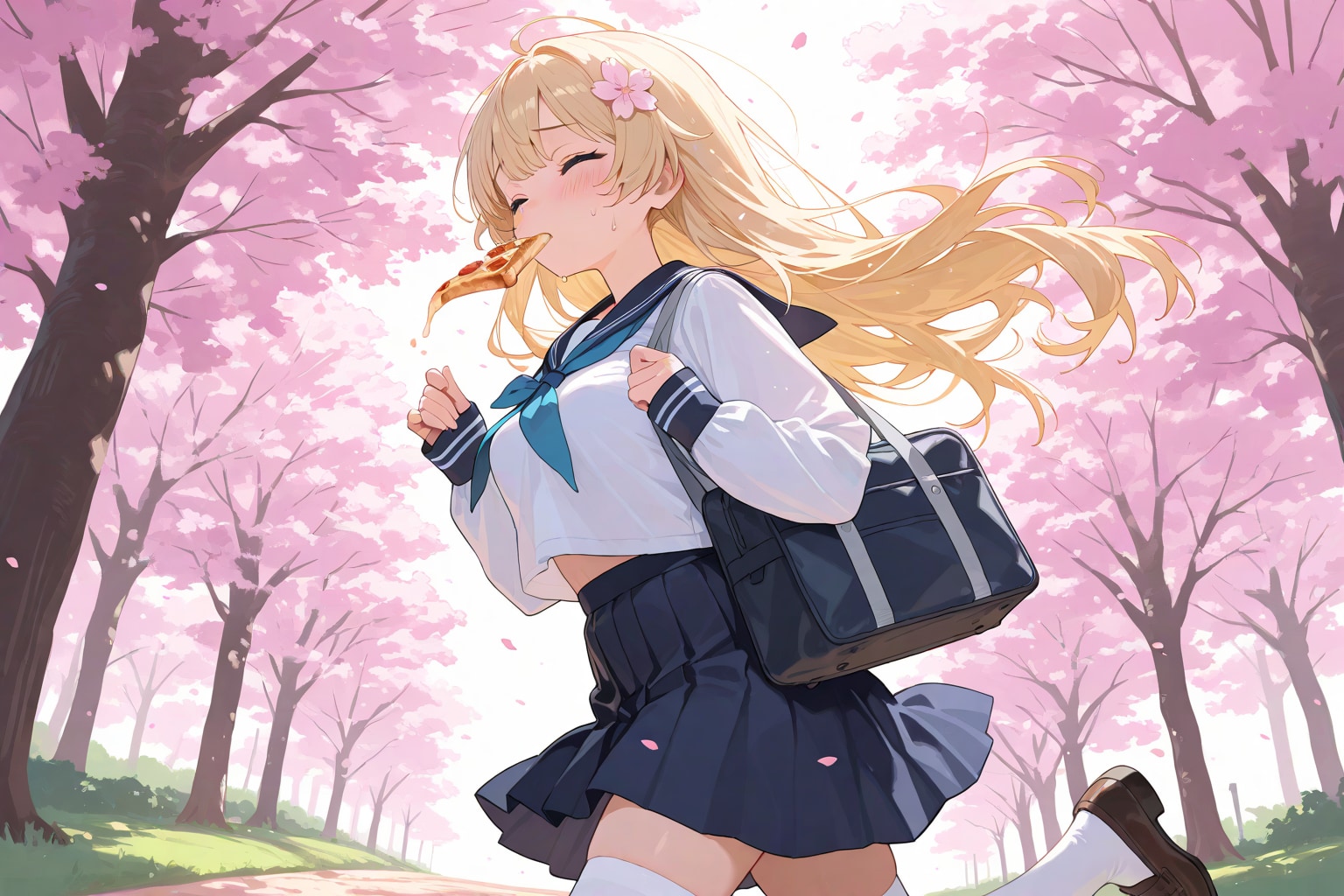 ピザ食べてる場合じゃない！ | の人気AIイラスト・グラビア