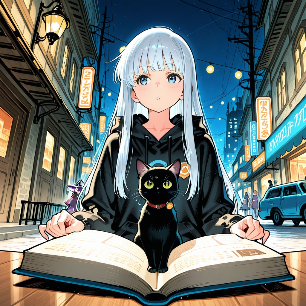 夜更けの魔女と黒猫