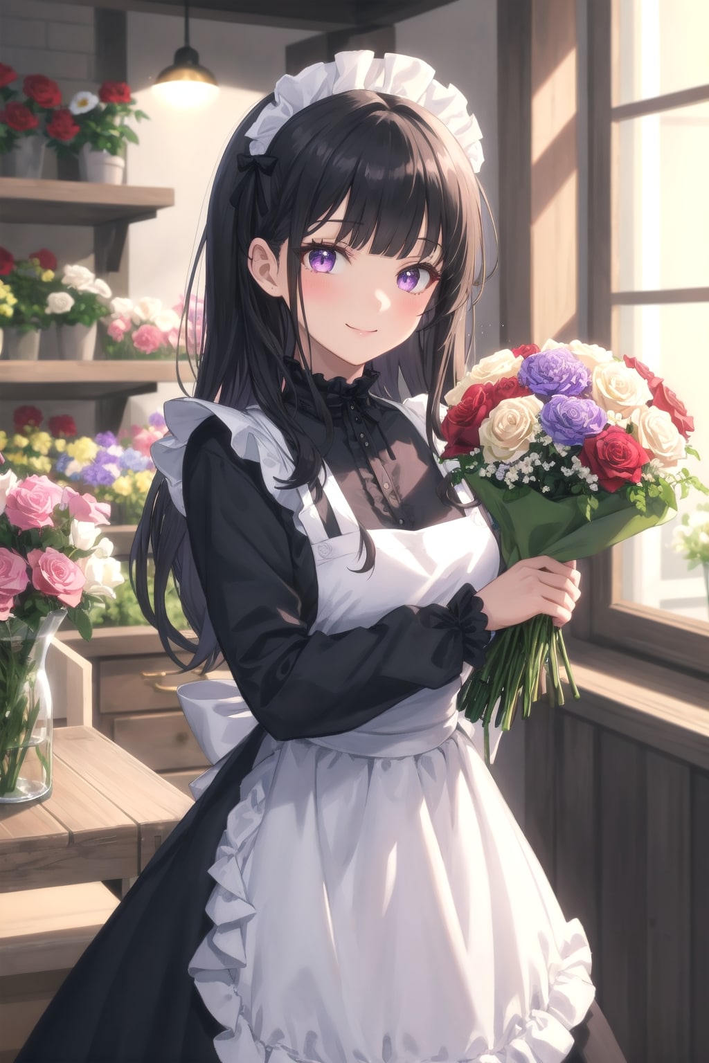 ゴスロリ風のお花屋さん