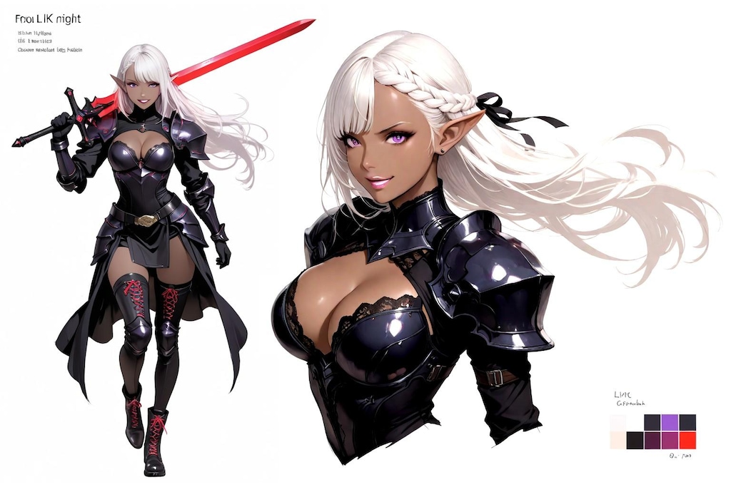 Beautiful Dark Elf（漆黒の傭兵・ダークエルフ【プロフィール・自己紹介／設定資料篇】）