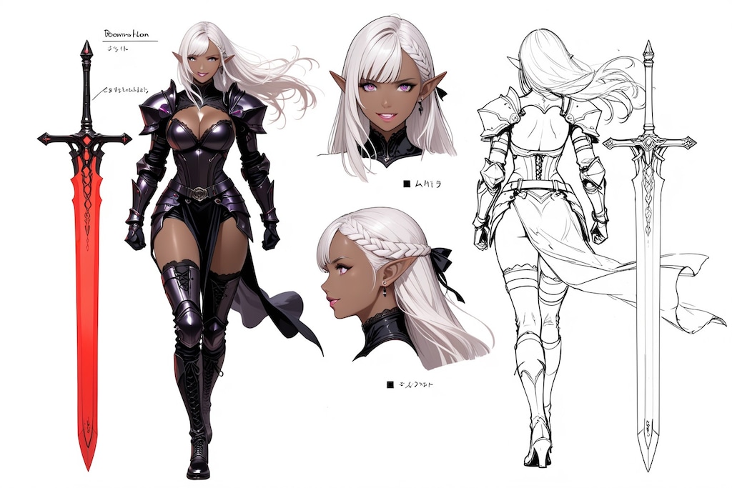 Beautiful Dark Elf（漆黒の傭兵・ダークエルフ【プロフィール・自己紹介／設定資料篇】）