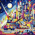 月夜の工業地帯 8枚目