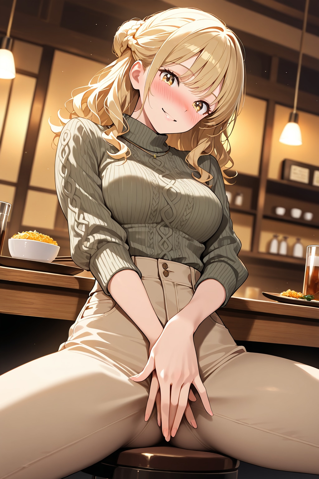 ハイウエストパンツが可愛いお姉さん♡