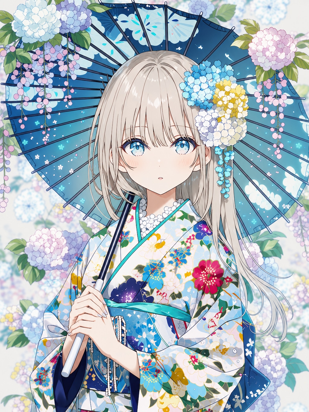 紫陽花を纏う