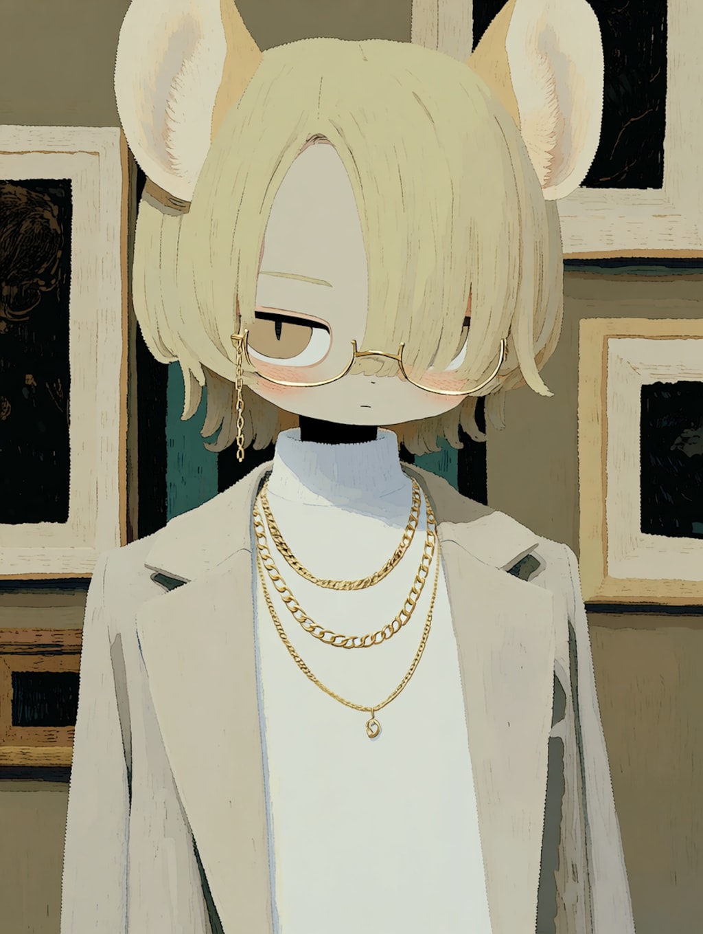 ネックレスねず耳