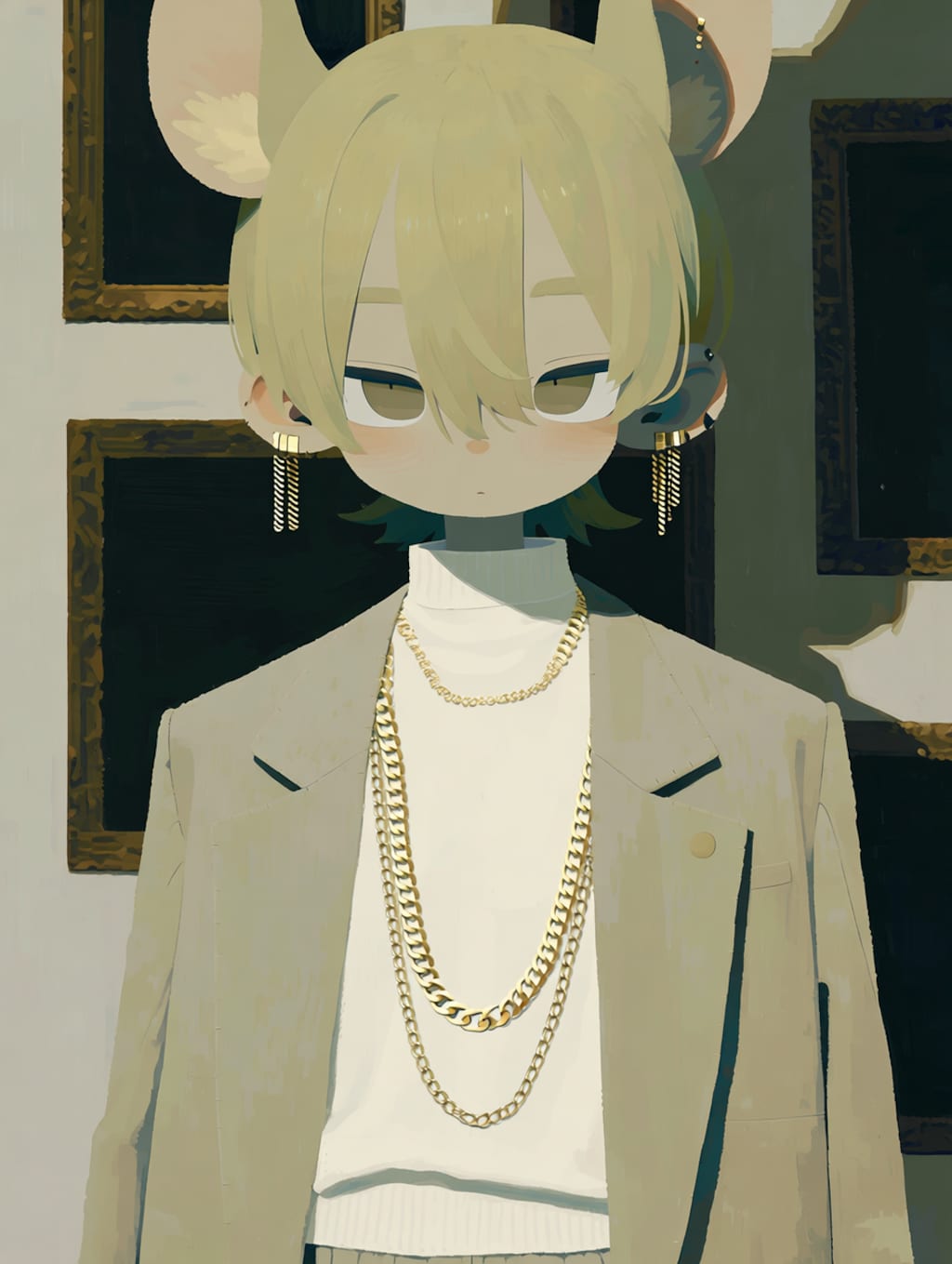 ネックレスねず耳