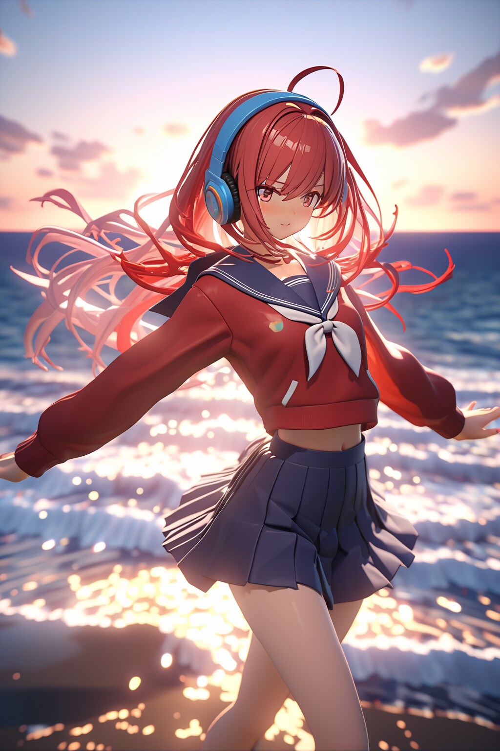 夕暮れ時のダンシング