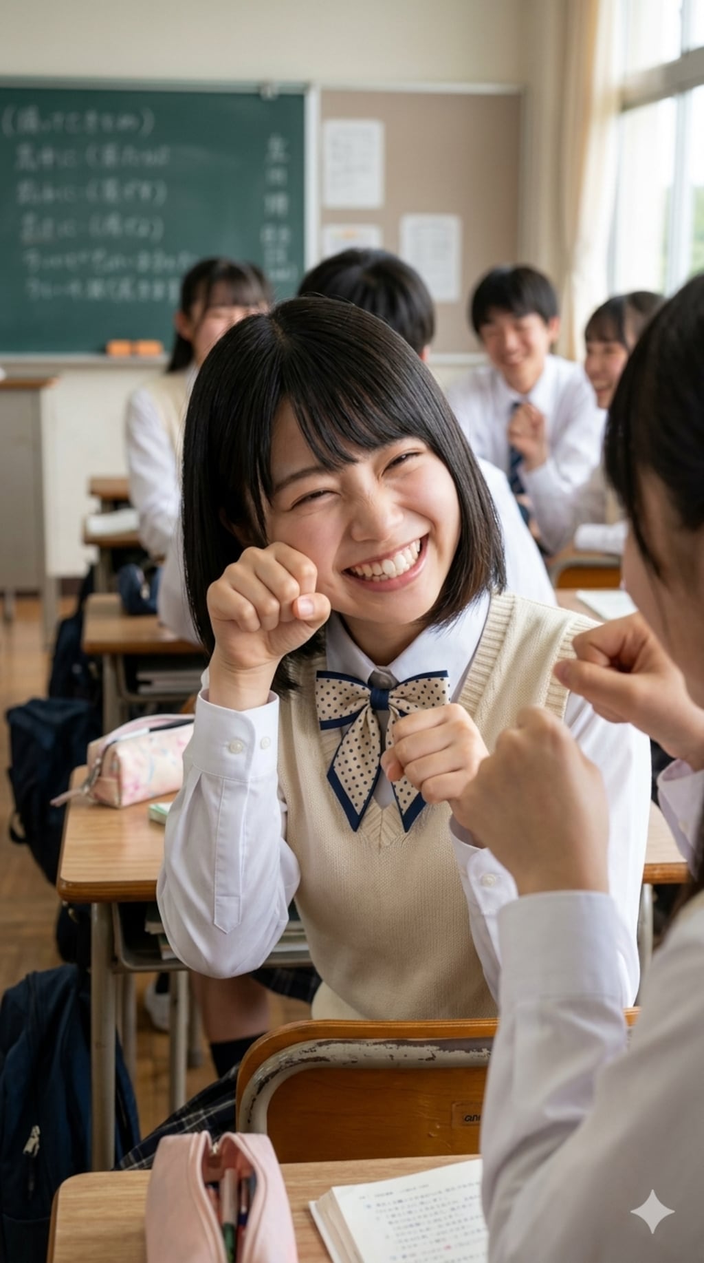 100％ピュアな最強スマイル！無邪気なポーズと溢れる幸福感に、僕の感情が完全にロックオンされた件！！💦✨
