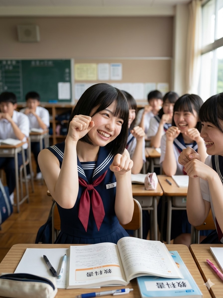 100％ピュアな最強スマイル！無邪気なポーズと溢れる幸福感に、僕の感情が完全にロックオンされた件！！💦✨
