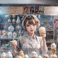 アイスクリーム店　店員さんの愛ちゃん 6枚目