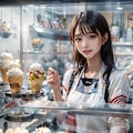 アイスクリーム店　店員さんの愛ちゃん 2枚目