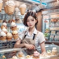 アイスクリーム店　店員さんの愛ちゃん 9枚目