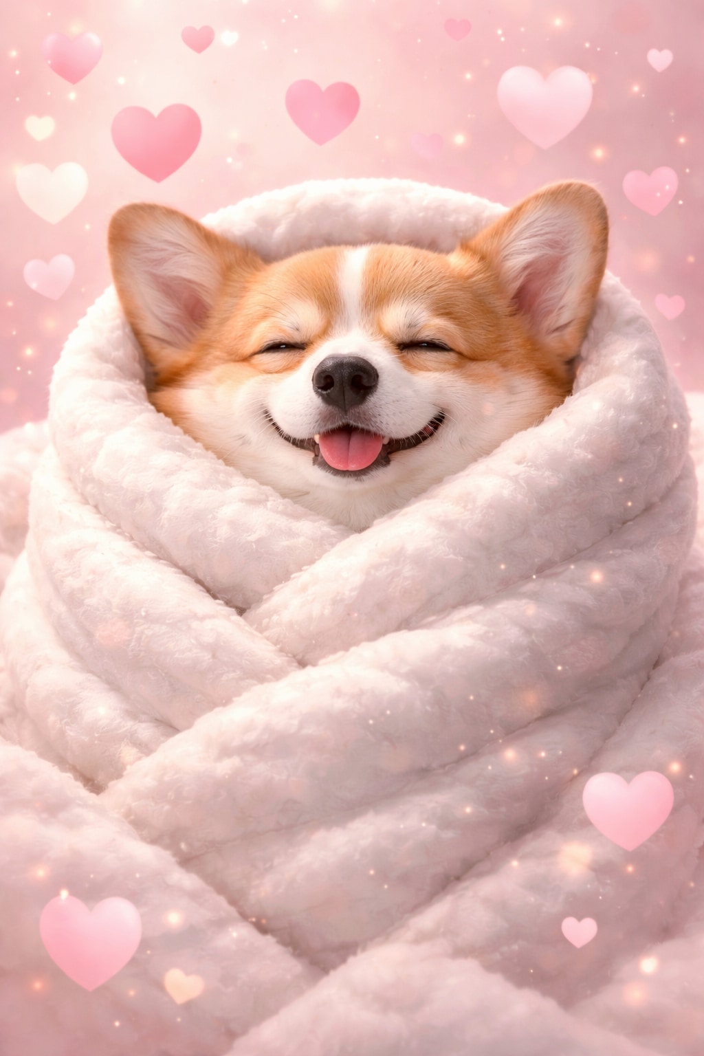 【動物】布団に巻かれたコギたん