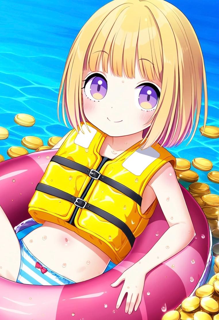エミリーのプール初体験