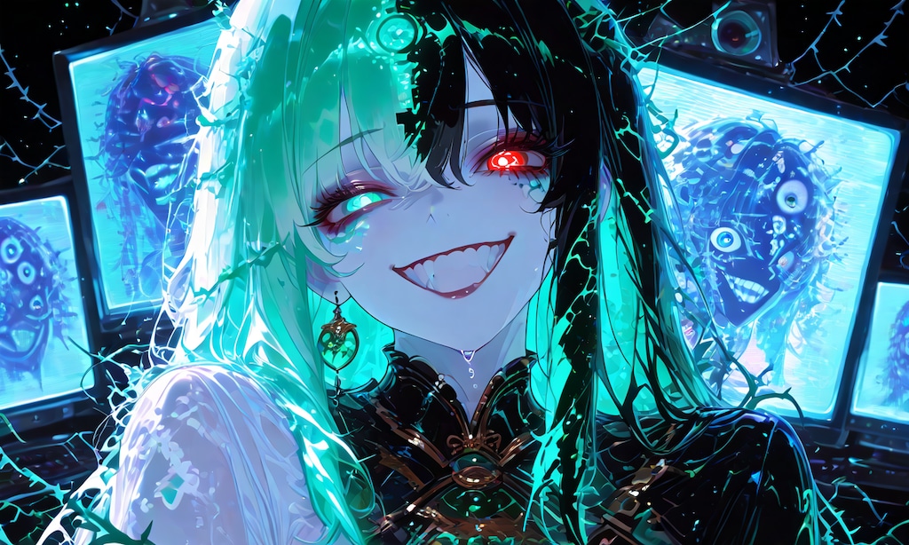 いつも観てるよ│ブラウン管│女子高生│狂気│デジタル化