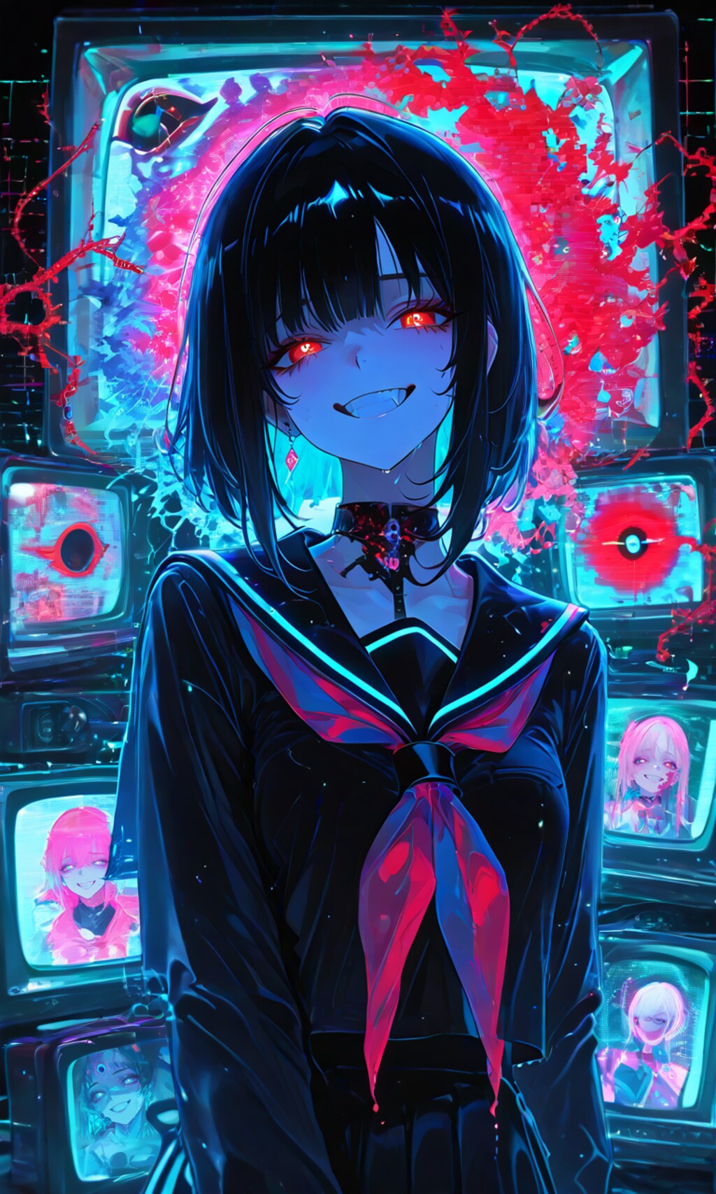 いつも観てるよ│ブラウン管│女子高生│狂気│デジタル化