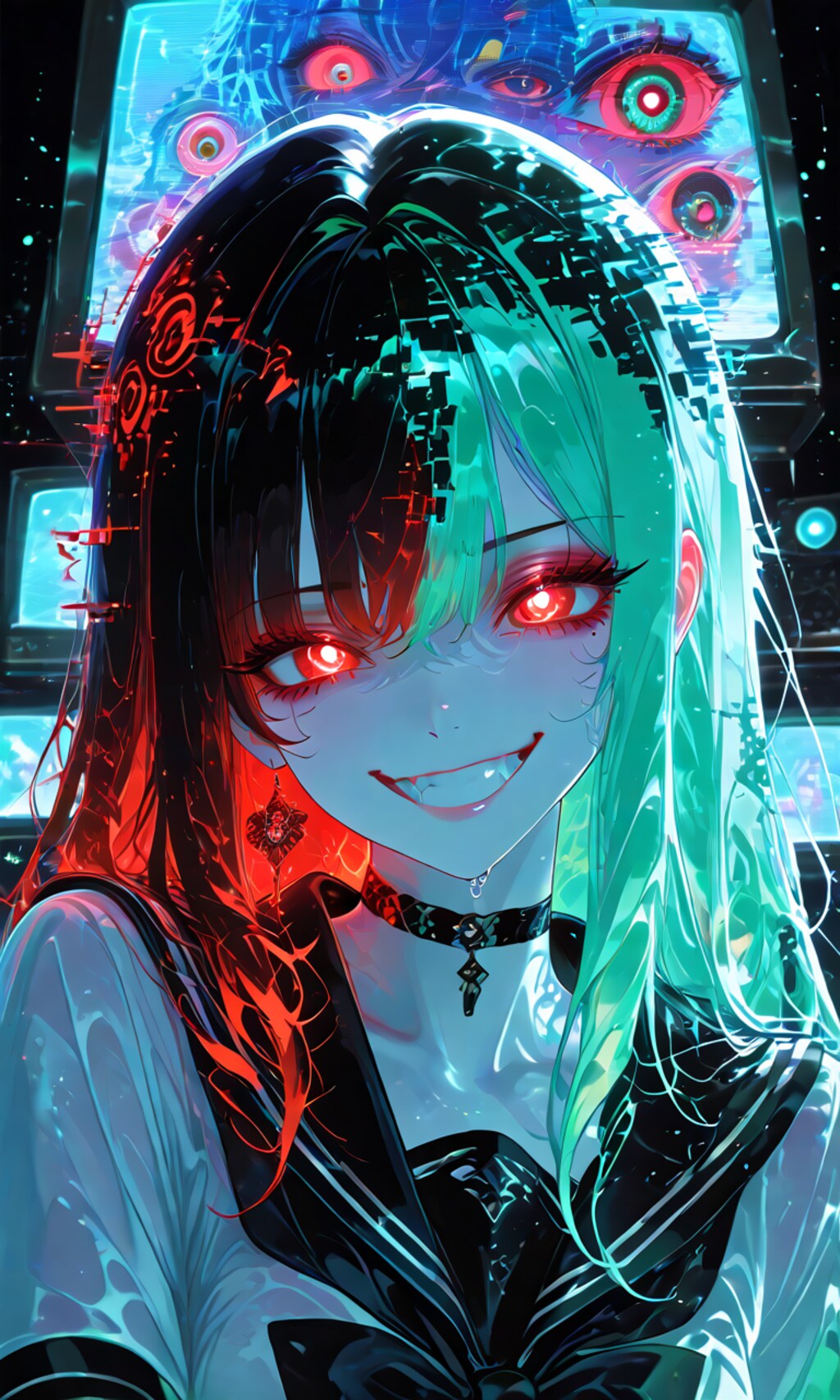 いつも観てるよ│ブラウン管│女子高生│狂気│デジタル化