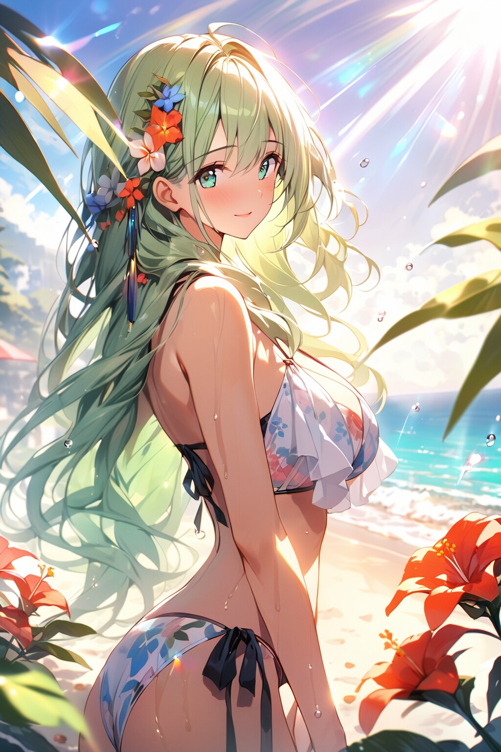 ビーチで出会った素敵な少女